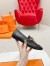 Hermes Women's Colette Loafers in Black Leather