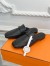 Hermes Groupie Mules in Black Calfskin