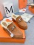 Hermes Flore 60 Mules in Brown Suede with Shearling