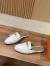 Hermes Women's Oz Mules in White Calfskin