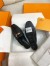 Hermes Women's Oz Mules with Fringed in Black Leather