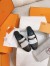 Hermes Women's Oz Mules with Fringed in Black/White Leather
