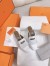 Hermes Women's Oz Mules with Fringed in White Leather