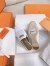 Hermes Women's Oz Mules with Fringed in White Leather