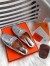 Hermes Oz Mules In Silver Metallic Calfskin