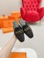 Hermes Esmee Mules in Black Calfskin