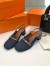 Hermes Infinie 50 Slingback Pumps in Denim