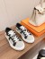 Hermes Women's Day Sneakers in H Canvas with Black Leather