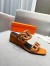 Hermes Figari 55mm Wedge Sandals In Brown Nappa Leather