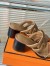 Hermes Gaby Sandals 60mm in Brown Nappa Leather