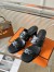 Hermes Gaby Sandals 60mm in Black Nappa Leather