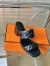 Hermes Gaby Sandals 60mm in Black Nappa Leather