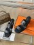 Hermes Gaby Sandals 60mm in Black Nappa Leather