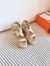 Hermes Havane 30 Sandals in Beige Suede Leather