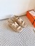 Hermes Havane 30 Sandals in Beige Suede Leather