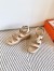 Hermes Havane 30 Sandals in Beige Suede Leather
