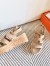 Hermes Havane 30 Sandals in Beige Suede Leather