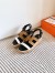 Hermes Havane 30 Sandals in Bi-color Calfskin Leather