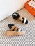 Hermes Havane 30 Sandals in Bi-color Calfskin Leather