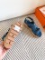 Hermes Havane 30 Sandals in Blue Suede Leather