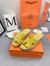 Hermes Eze 30 Cork Platform Sandals in Yellow Suede Leather 