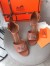 Hermes Viaggio 60MM Sandals In Brown Calfskin