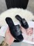 Hermes Villa Slide Sandals In Black Leather