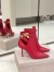 Jimmy Choo Nell Ankle Boots 85mm in Red Leather