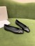 Jimmy Choo Elme Flats In Black Leather with Pearl Embellishment