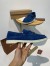 Loro Piana Women's Summer Charms Walk Loafers in Blue Fluorite Suede Leather
