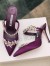 Manolo Blahnik Lurum Crystal 90mm Mules In Purple Satin