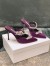 Manolo Blahnik Lurum Crystal 90mm Mules In Purple Satin