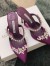 Manolo Blahnik Lurum Crystal 90mm Mules In Purple Satin