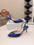 Manolo Blahnik Hangisi 70 Slingback Pumps in Blue Satin