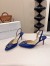 Manolo Blahnik Hangisi 70 Slingback Pumps in Blue Satin