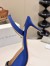Manolo Blahnik Hangisi 70 Slingback Pumps in Blue Satin