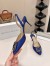 Manolo Blahnik Hangisi 70 Slingback Pumps in Blue Satin