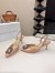 Manolo Blahnik Hangisi 70 Slingback Pumps in Champagne Satin