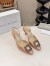 Manolo Blahnik Hangisi 70 Slingback Pumps in Champagne Satin