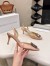 Manolo Blahnik Hangisi 70 Slingback Pumps in Champagne Satin