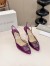 Manolo Blahnik Hangisi 70 Slingback Pumps in Fuchsia Satin
