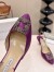 Manolo Blahnik Hangisi 70 Slingback Pumps in Fuchsia Satin