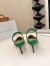 Manolo Blahnik Hangisi 70 Slingback Pumps in Green Satin