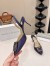 Manolo Blahnik Hangisi 70 Slingback Pumps in Navy Blue Satin