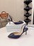 Manolo Blahnik Hangisi 70 Slingback Pumps in Navy Blue Satin
