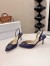 Manolo Blahnik Hangisi 70 Slingback Pumps in Navy Blue Satin