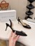 Manolo Blahnik Hangisi 70 Slingback Pumps in Black Satin