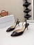 Manolo Blahnik Hangisi 70 Slingback Pumps in Black Satin