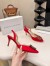 Manolo Blahnik Hangisi 70 Slingback Pumps in Red Satin