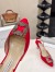 Manolo Blahnik Hangisi 70 Slingback Pumps in Red Satin